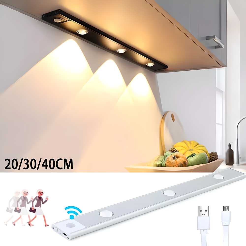 Smart motion sensor LED cabinet light-USB rechargeable.