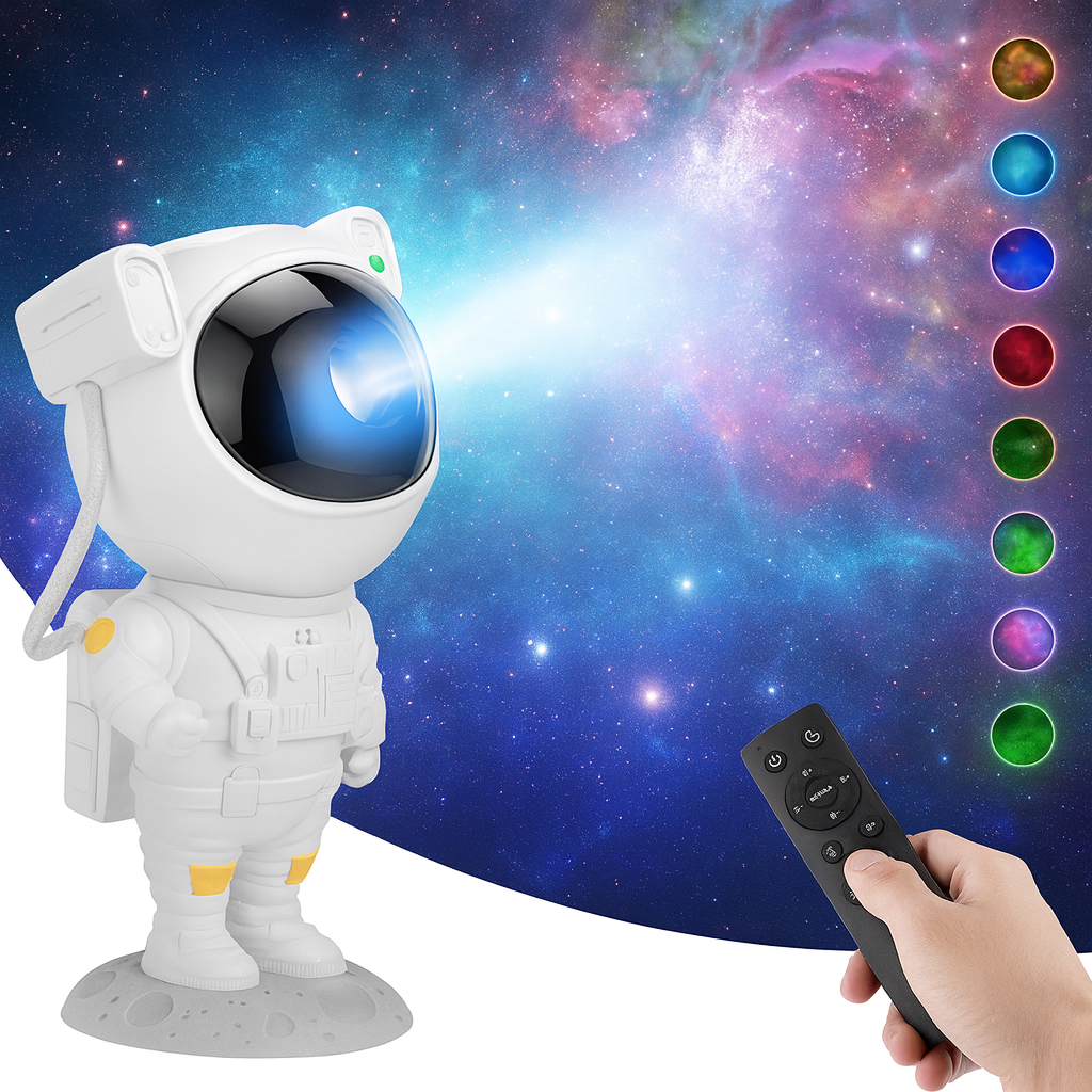 Astronaut Galaxy Projector | 360° Magnetic Rotating Head | Remote-Controlled Star & Nebula Light for Bedroom, Home Decor & Gifting