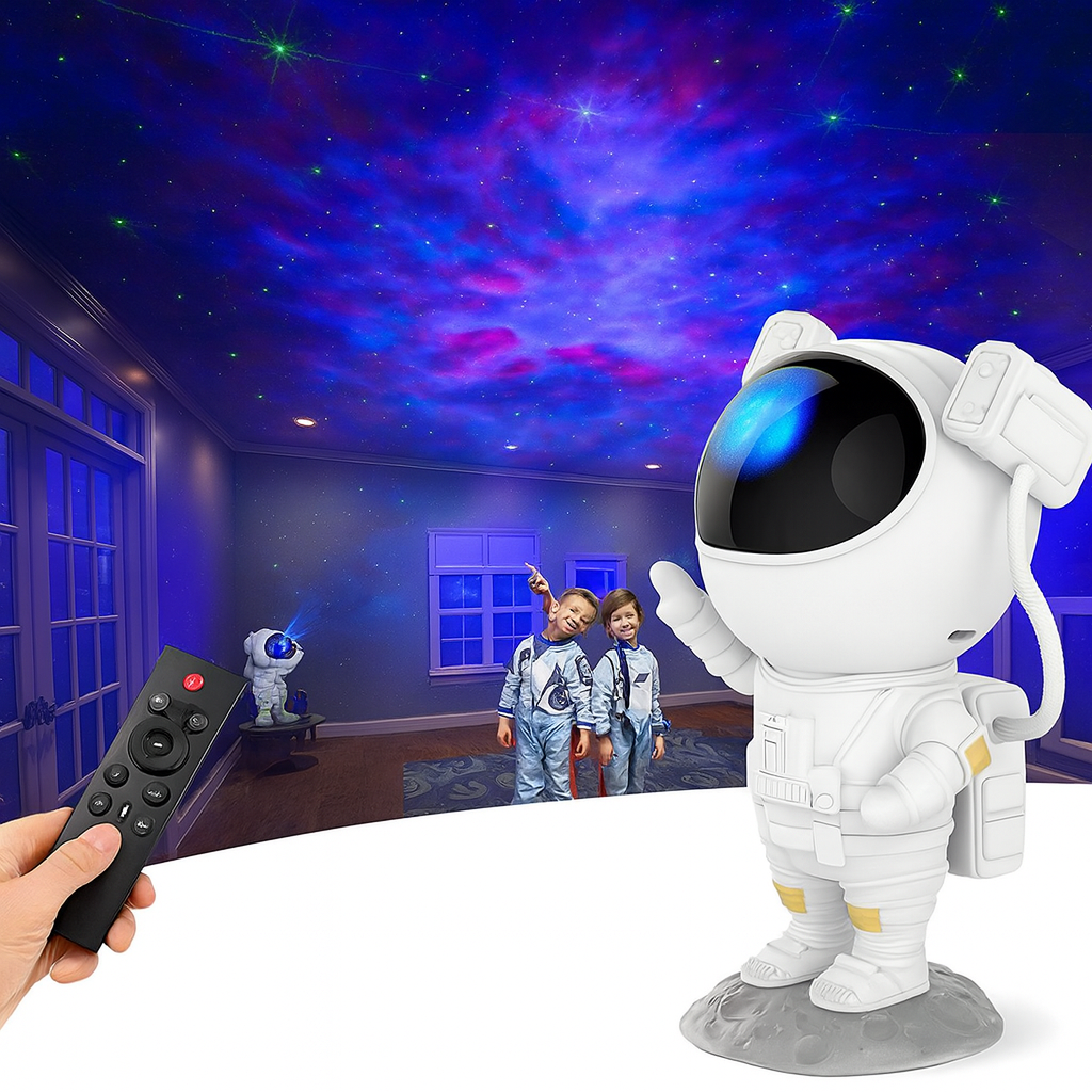 Astronaut Galaxy Projector | 360° Magnetic Rotating Head | Remote-Controlled Star & Nebula Light for Bedroom, Home Decor & Gifting
